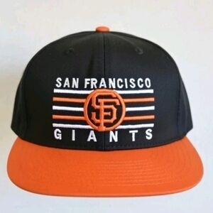 Vintage 1990s Annco San Francisco Giants Snapback Hat Black Orange MLB